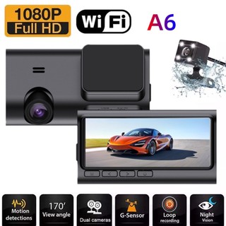 Camera Hành Trình WIFI Oto A6 FULL HD 1080P Bản Mới 2023 Màn Hình 4.0 Inch Ghi Hình Sắc Nét Full HD