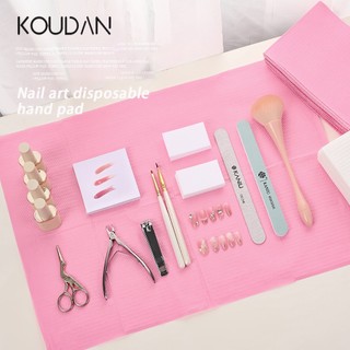 Dụng cụ làm móng tay nghệ thuật làm móng có thể gập lại sơn móng tay dùng một lần giá đỡ đệm làm sạch thảm tay hai mặt koudan