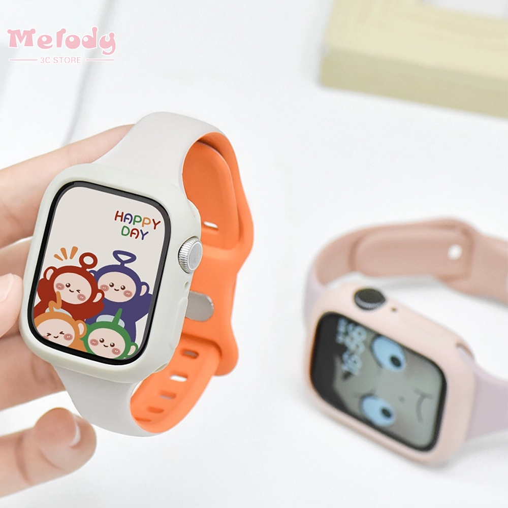 Dây đeo silicon thắt lưng nhỏ dễ thương thích hợp cho dòng smartwatch 8/7/6/4/5 / se / 3/2 thiết kế khóa bướm thích hợp cho iwatch 45/44/42/41/40/38/49mm