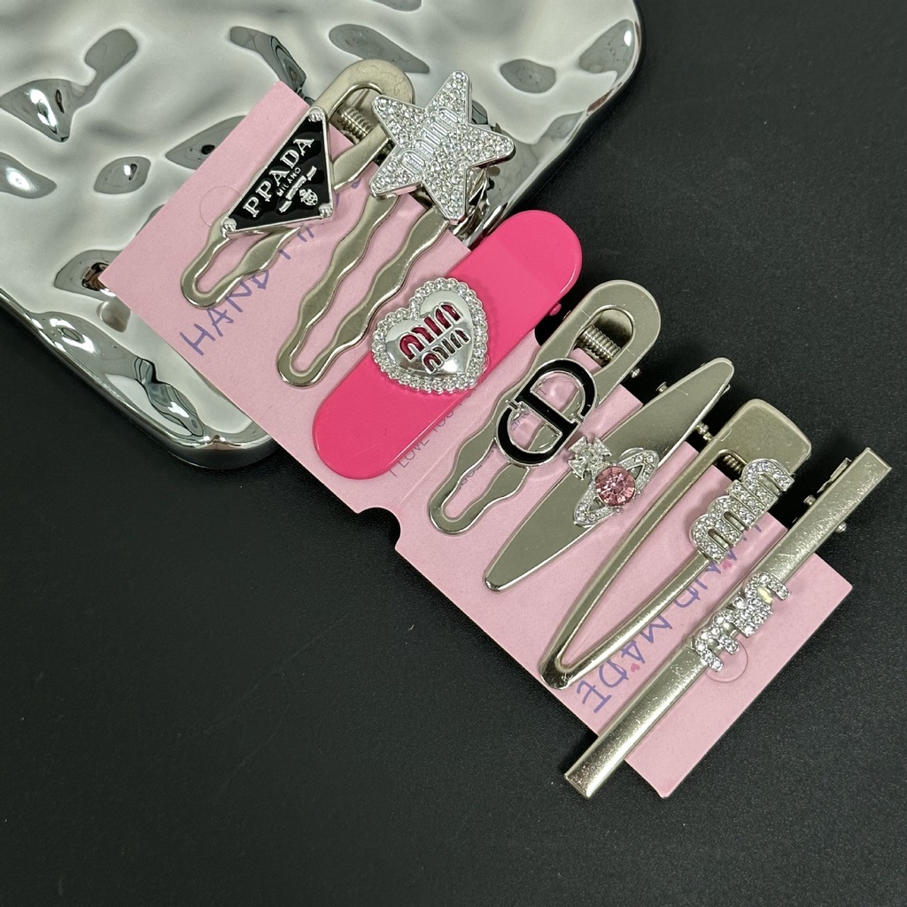 Kẹp tóc mái bên MISS FANCY hình trái tim phong cách mới ngọt ngào có màu cho nữ