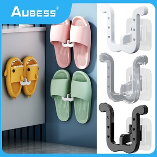 Giá để dép aubess không đục lỗ phòng tắm móc dép đơn giản giá thoát nước nhà vệ sinh treo tường phòng ngủ lưu trữ gọn gàng giá phơi giày