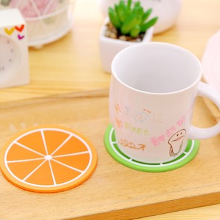 Miếng lót ly trái cây bằng silicon đế lót ly cách nhiệt chống trượt miếng lót cốc uống nước nhiều màu độc đáo arse fans