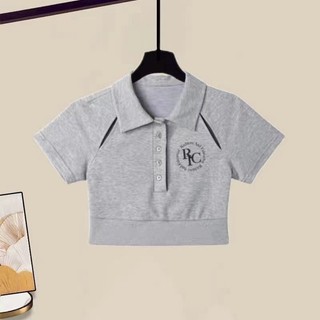 Bộ đồ 2 món SUGEMIUSI áo + chân váy màu xám thời trang ngọt ngào cho nữ