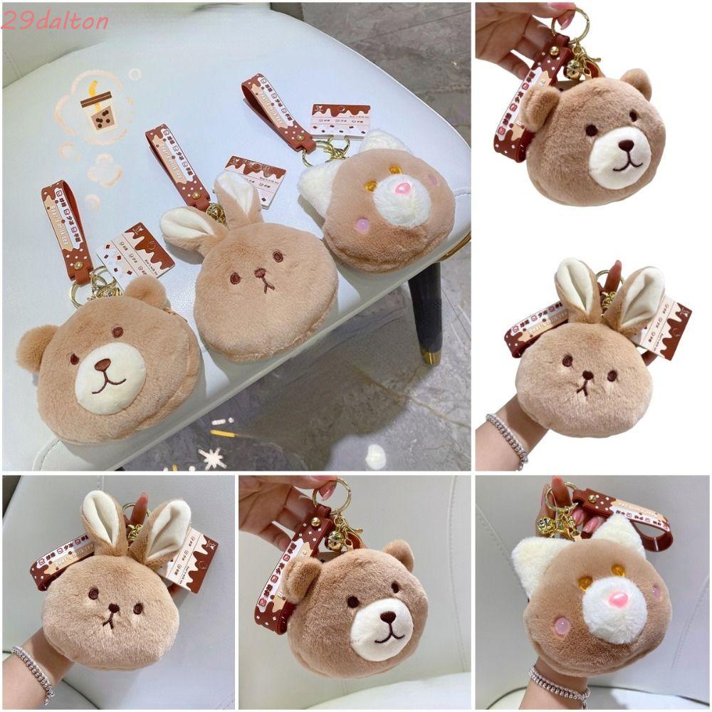 Trà sữa dalton móc khóa ví sang trọng, túi đựng tiền xu, túi đựng tai nghe có dây kéo hoạt hình phim hoạt hình lưu niệm du lịch ngọt ngào