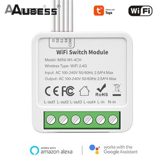 Công tắc AUBESS wifi mini hỗ trợ Alexa Google Home điều khiển bằng giọng nói