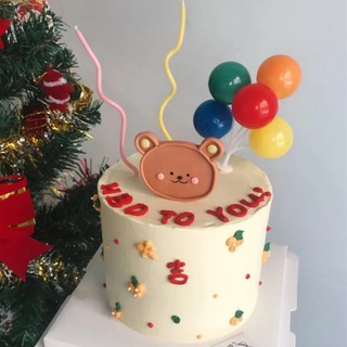 Tại chỗ gấu nhỏ dễ thương trang trí bánh trang trí tiệc gấu cười trang trí bánh hoạt hình