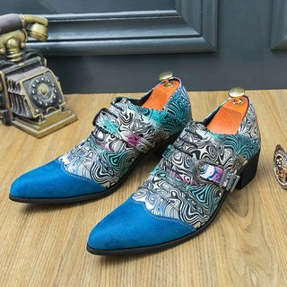 Tăng chiều cao kinh doanh giày nam 6cm giày công sở chính thức ren lên 38-46 giày cao gót giày da cưới