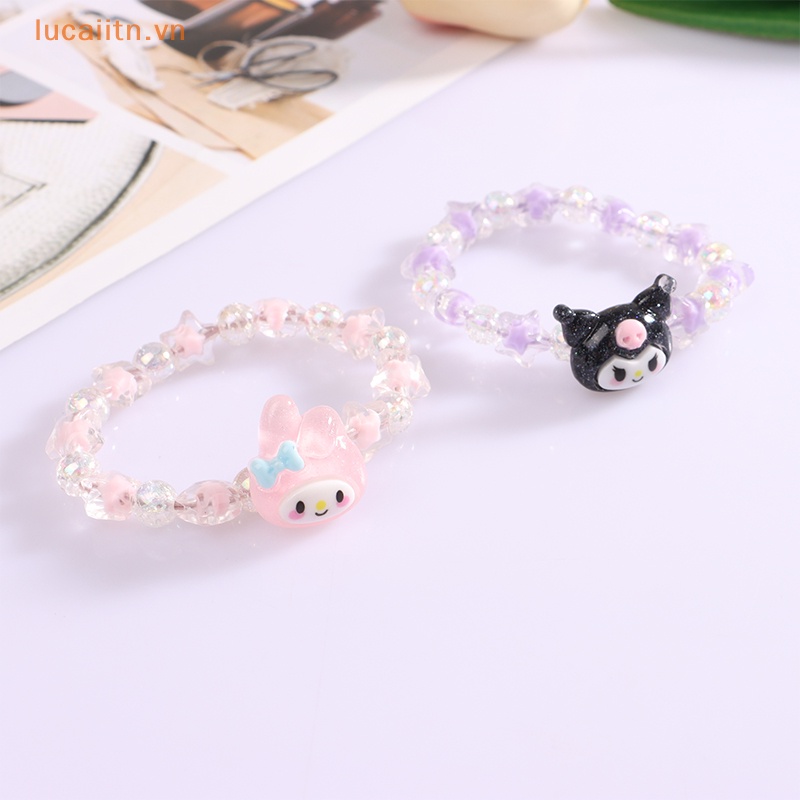 Lucaiitn cinnamoroll kuromi giai điệu của tôi phim hoạt hình dễ thương cặp đôi pha lê vòng tay anime đồ chơi cho bé gái món quà sinh nhật vn
