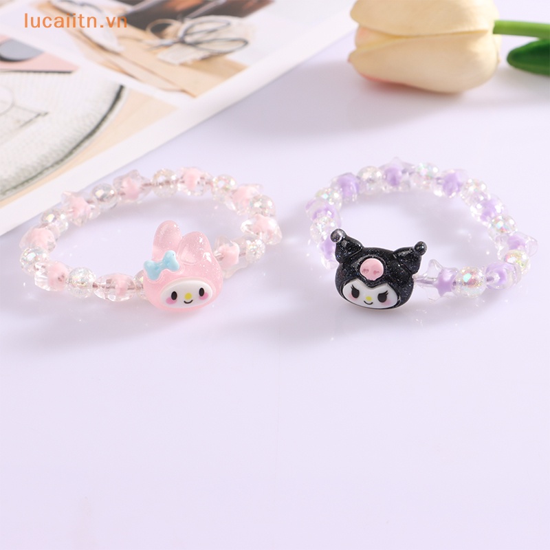 Lucaiitn cinnamoroll kuromi giai điệu của tôi phim hoạt hình dễ thương cặp đôi pha lê vòng tay anime đồ chơi cho bé gái món quà sinh nhật vn