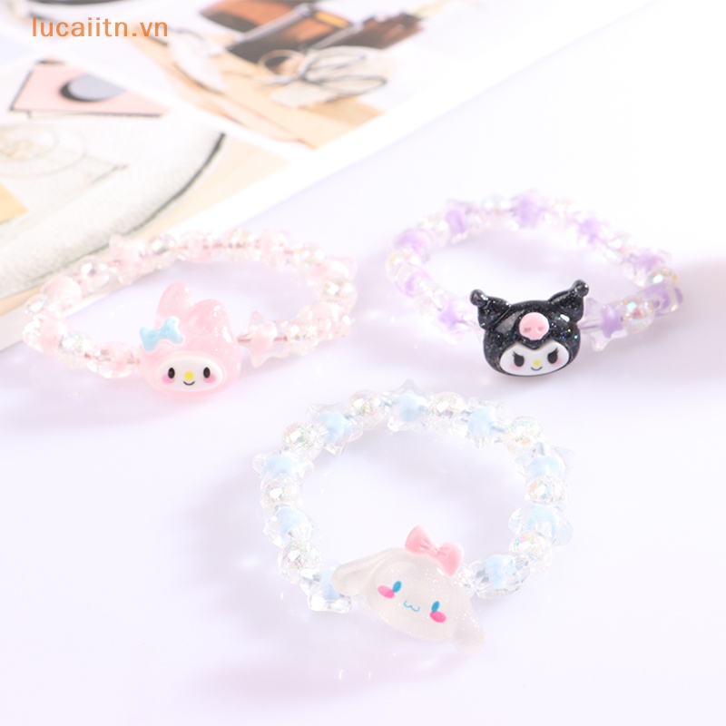 Lucaiitn cinnamoroll kuromi giai điệu của tôi phim hoạt hình dễ thương cặp đôi pha lê vòng tay anime đồ chơi cho bé gái món quà sinh nhật vn