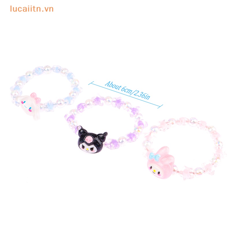 Lucaiitn cinnamoroll kuromi giai điệu của tôi phim hoạt hình dễ thương cặp đôi pha lê vòng tay anime đồ chơi cho bé gái món quà sinh nhật vn