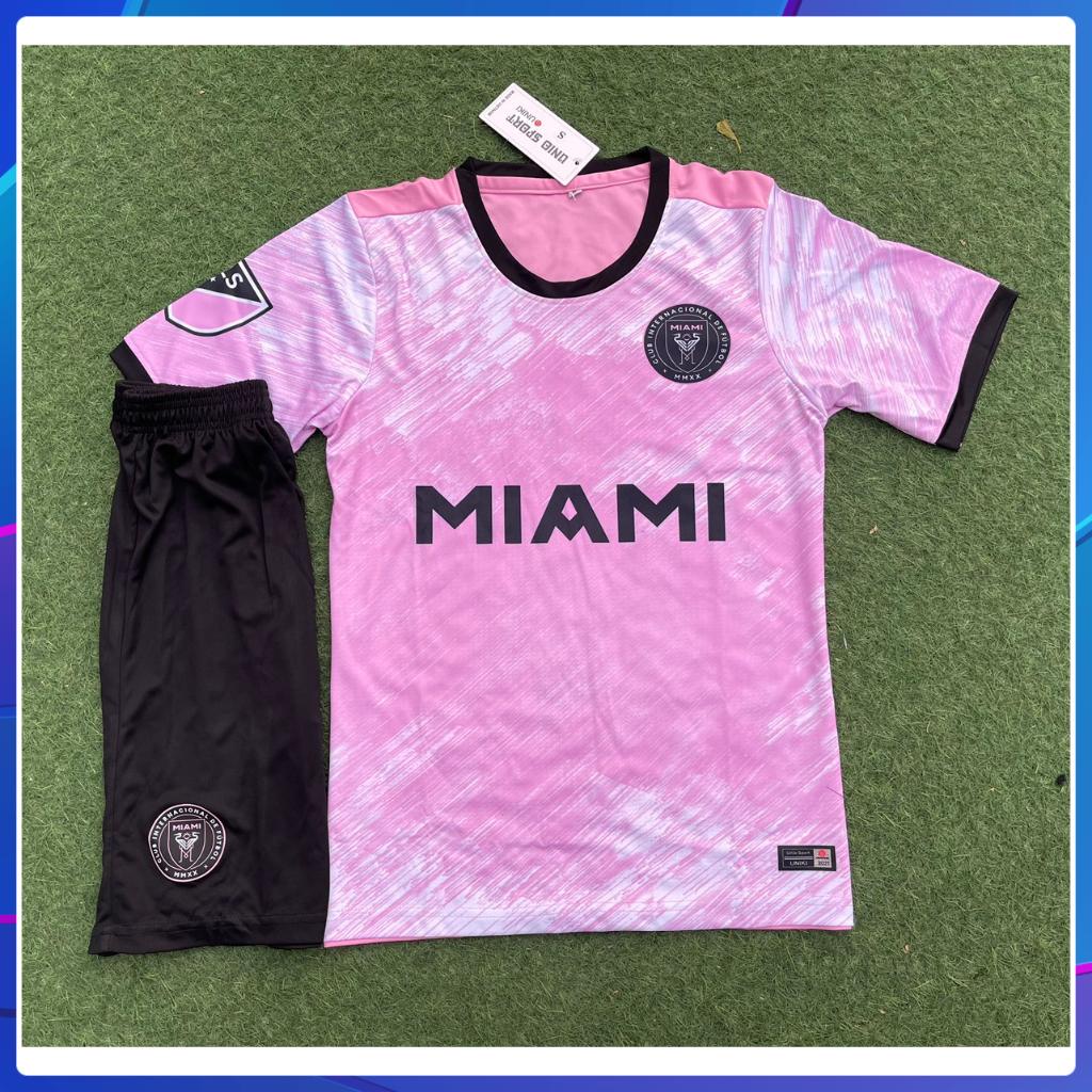 Áo đá bóng in tên - Bộ quần áo đá bóng Mi.a.mi chất thun lạnh cao cấp - đồ thể thao in tên theo yêu cầu