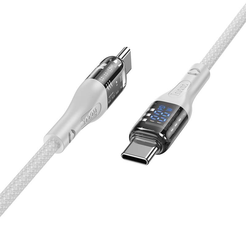 Cáp Sạc Type-C To Type-C Hoco U115 100w báo điện áp