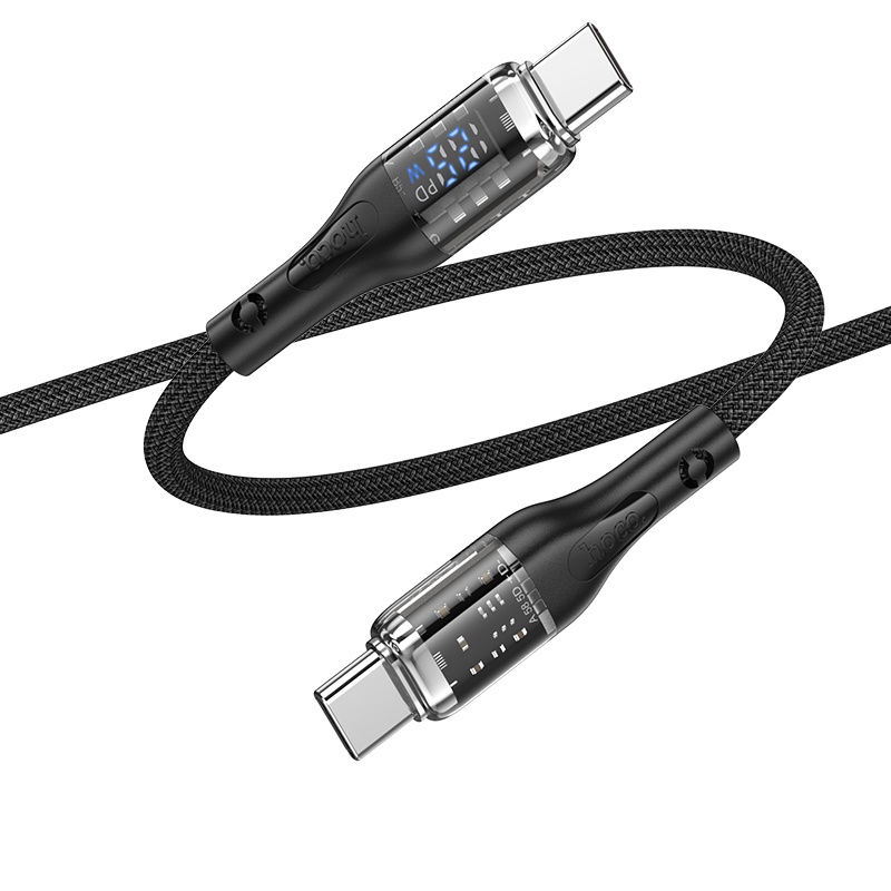 Cáp Sạc Type-C To Type-C Hoco U115 100w báo điện áp