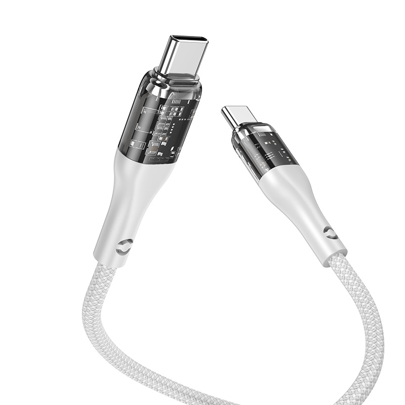 Cáp Sạc Type-C To Type-C Hoco U115 100w báo điện áp