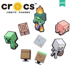 Jibbitz crocs 3d minecraft 鞋花 卡通 diy 装饰 扣 giày crocs quyến rũ