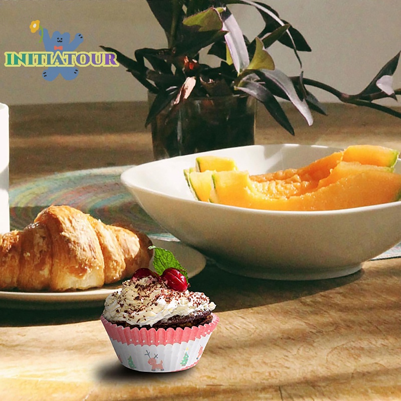 100 cái / bộ lót cupcake giấy lót bánh mưa đầy màu sắc nướng bánh muffin hộp đựng bánh decorag dụng cụ làm bánh nhà bếp diy