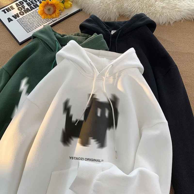 Áo hoodie pixel m-5xl Dáng Rộng Tay Dài In Hình Hoạt Hình Cổ Điển 4 Màu Tùy Chọn Dành Cho Nam Màu Sắc