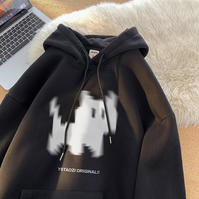 Áo hoodie pixel m-5xl Dáng Rộng Tay Dài In Hình Hoạt Hình Cổ Điển 4 Màu Tùy Chọn Dành Cho Nam Màu Sắc