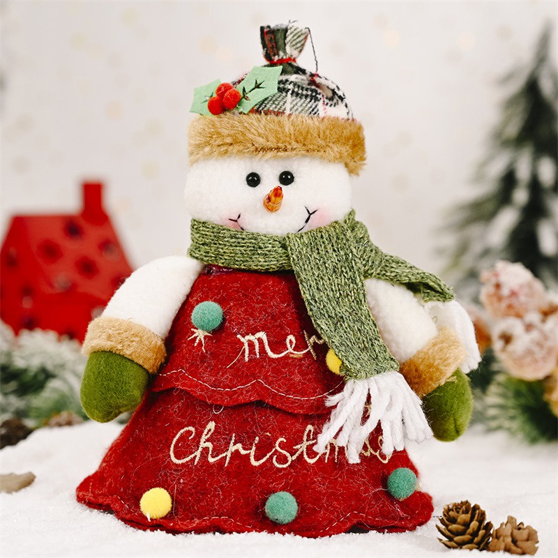 Túi Vải Đựng Kẹo Giáng Sinh Có Tay Cầm Hình Ông Già Noel