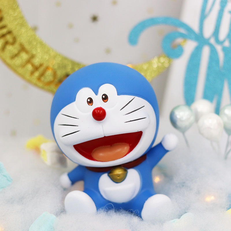 10 cm kawaii doraemon pvc hành động hình đồ chơi mô hình bánh topper nhật bản anime doraemon trẻ em sinh nhật xmas quà tặng trang trí bánh trang trí máy tính để bàn