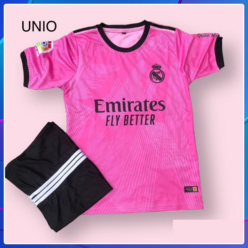 Áo đá bóng in tên - Bộ quần áo đá bóng Re*al hồng mẫu mới thun lạnh cao cấp - đồ thể thao in tên theo yêu cầu