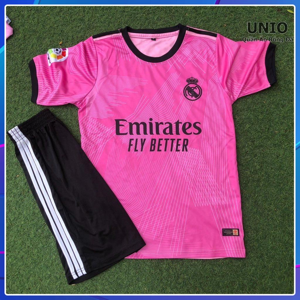 Áo đá bóng in tên - Bộ quần áo đá bóng Re*al hồng mẫu mới thun lạnh cao cấp - đồ thể thao in tên theo yêu cầu
