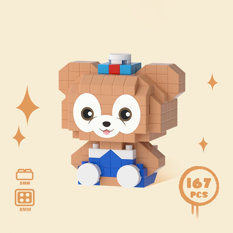 Đồ Chơi Khối Xây Dựng Hình Gấu Thỏ Lái Xe Máy Gạch LEGO tương thích Đồ chơi Puzzle Mô hình khối
