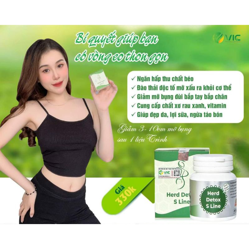 Detox Cell Herd S Line Giảm Mỡ Bụng Chính Hãng
