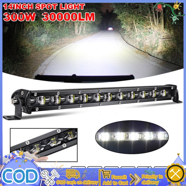 Urparcel 14-inch ultra-thin single-row led light bar ống kính 6d cản trước đèn chiếu sáng phụ trợ dải ánh sáng đã sửa đổi