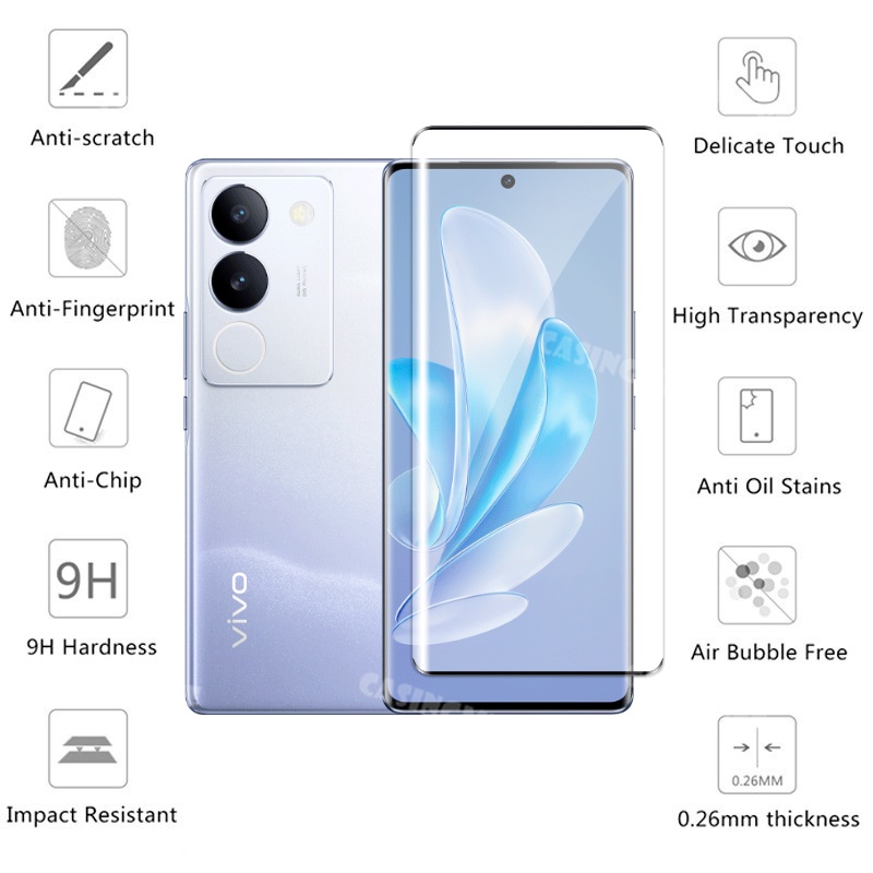 2023 vivo v29 5g film 2 trong 1 bảo vệ màn hình cho vivo v29 v 29 vivov29 v29pro v29e 29v pro 5g 2023 kính cường lực full cover mặt trước kính cường lực