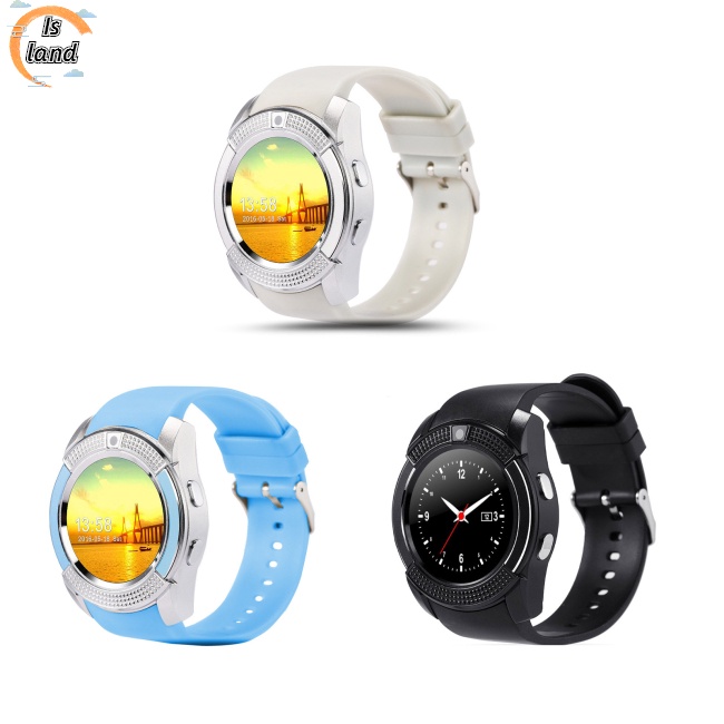 Máy đo bước đi theo dõi giấc ngủ cho nam nữ v8 nam nữ với màn hình tròn 1,22 inch camera hd đồng hồ thể dục