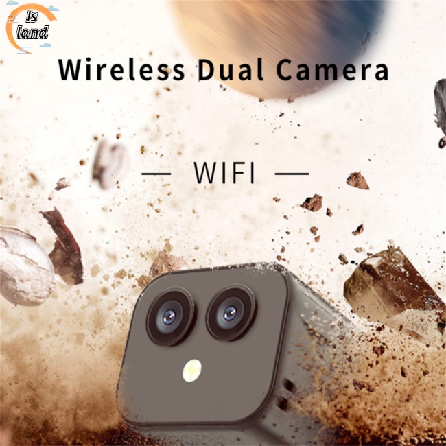 Camera mini 1080p camera ống kính kép 170° Góc rộng hoạt động dễ dàng tầm nhìn ban đêm rõ ràng nhẹ di động cao cấp