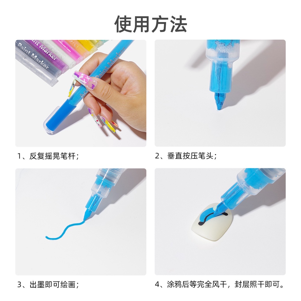 Bút Sơn Móng Tay Khô Nhanh graffiti Nghệ Thuật