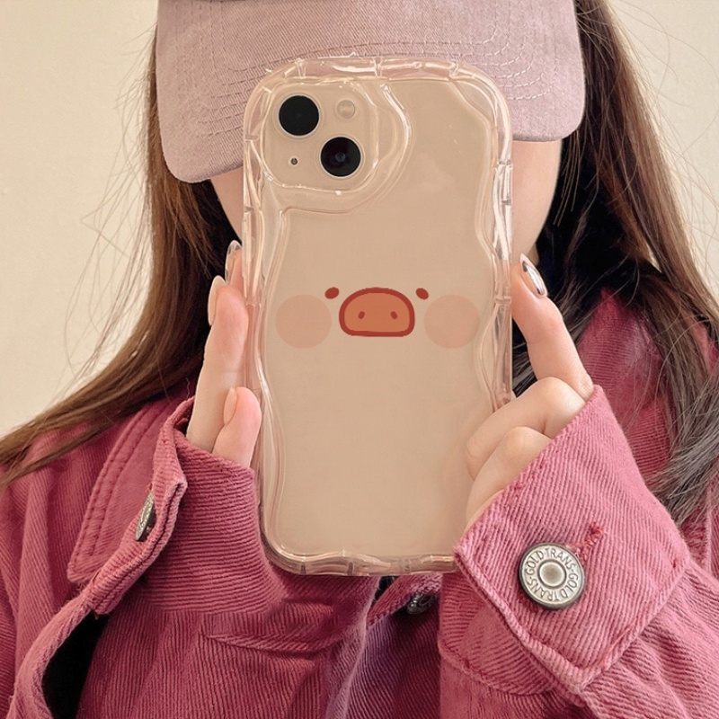 Iphone simple piggy emoji all-inclusive phone case for 7 7plus 8 8plus xs xr 11 12 13 14 pro plus promax