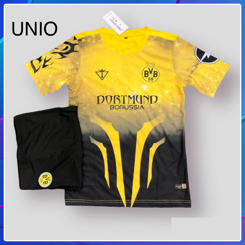 Áo đá bóng in tên - Bộ quần áo đá bóng Dor* M** vàng thun lạnh cao cấp - đồ thể thao in tên theo yêu cầu