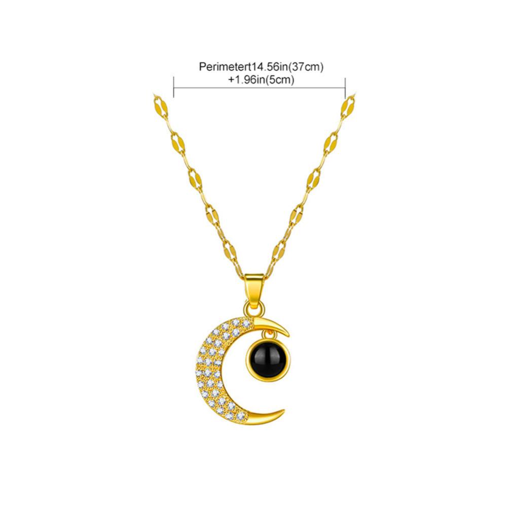 Sms Vòng cổ Mặt Trăng Khuyết Đính Đá Chiếu Ngôn Ngữ i love you p3u6 100 Ngôn Ngữ Độc Đáo Cho Cặp Đôi