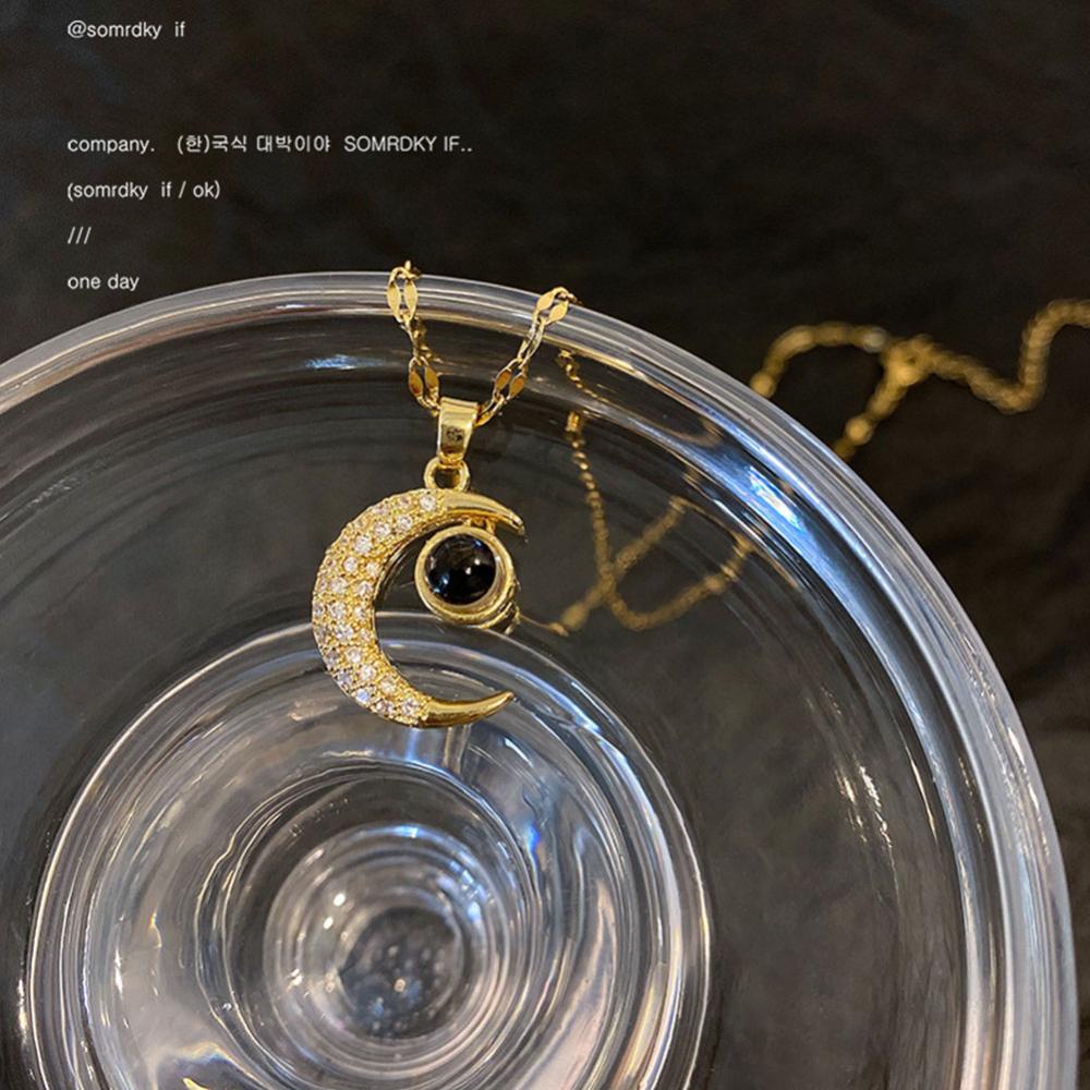 Sms Vòng cổ Mặt Trăng Khuyết Đính Đá Chiếu Ngôn Ngữ i love you p3u6 100 Ngôn Ngữ Độc Đáo Cho Cặp Đôi