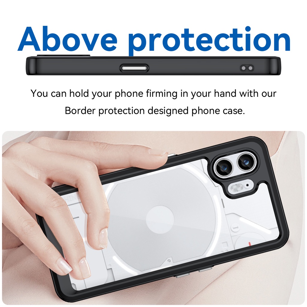 Space shield vỏ silicon trong suốt chống va đập cho điện thoại nothing 1 2 vỏ bọc điện thoại tpu nhiều màu trong suốt