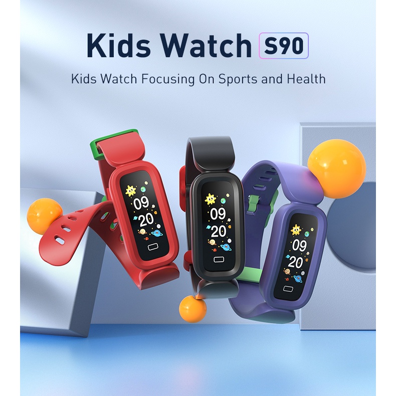 S90 smart bracelet kids đồng hồ báo thức học nhịp tim theo dõi giấc ngủ bluetooth thể thao pedometer bracelet