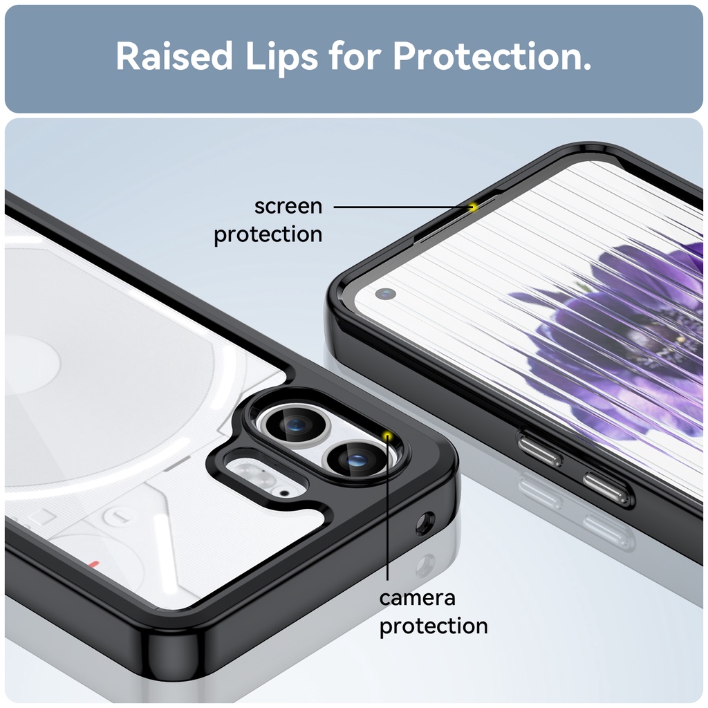 Space shield vỏ silicon trong suốt chống va đập cho điện thoại nothing 1 2 vỏ bọc điện thoại tpu nhiều màu trong suốt