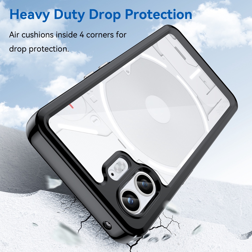 Space shield vỏ silicon trong suốt chống va đập cho điện thoại nothing 1 2 vỏ bọc điện thoại tpu nhiều màu trong suốt