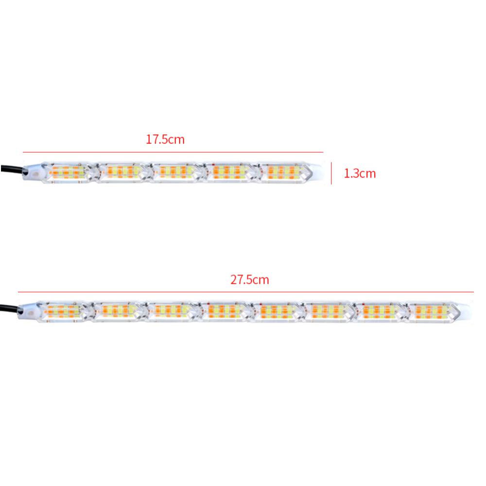 1 Dải Đèn led drl Ánh Sáng Trắng / Vàng Linh Hoạt Chống Thấm Nước Trang Trí Đèn Pha / Đèn Xi Nhan Cho Xe Hơi c1y7