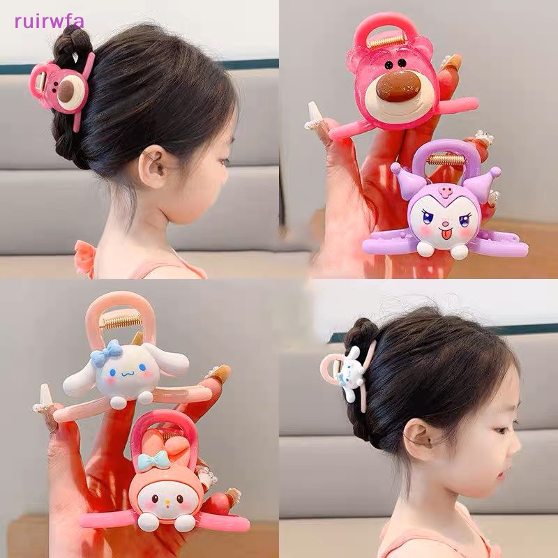 Ruirwfa Kẹp Tóc Đuôi Ngựa Hoạt Hình Bằng Nhựa Dễ Thương Thời Trang Cho Bé Gái