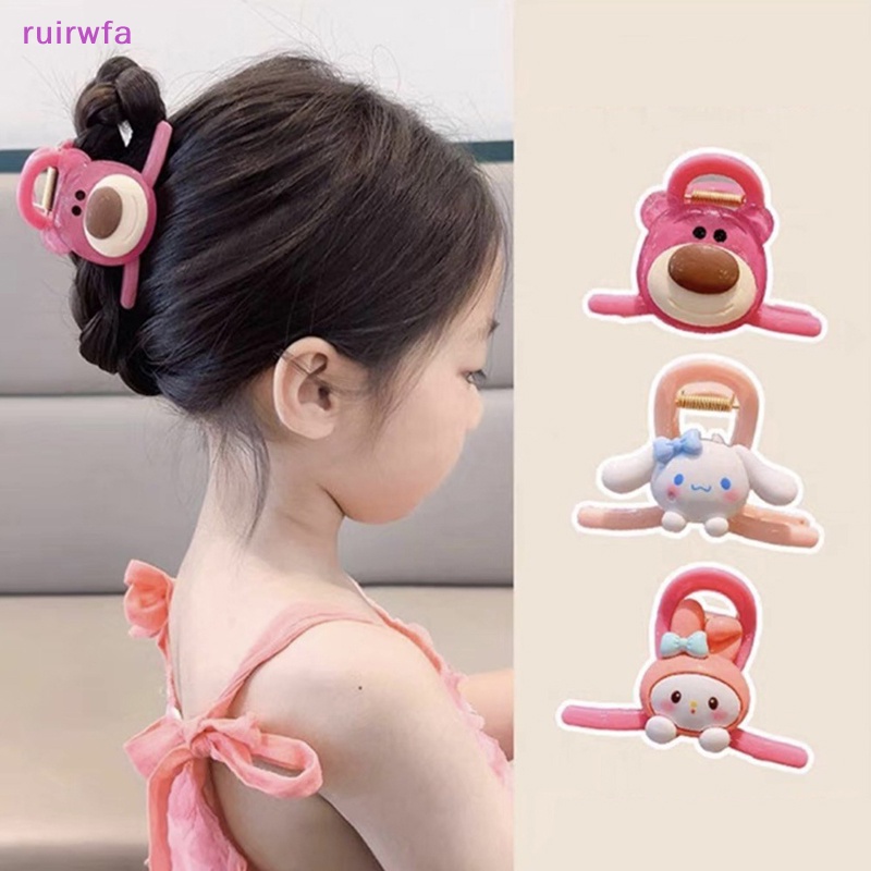 Ruirwfa Kẹp Tóc Đuôi Ngựa Hoạt Hình Bằng Nhựa Dễ Thương Thời Trang Cho Bé Gái
