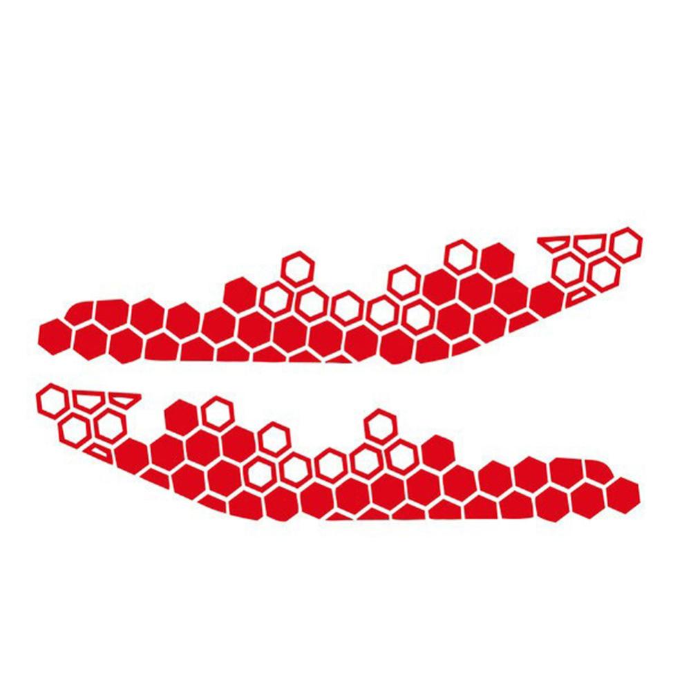 Set 2 Miếng Dán Hình Tổ Ong 39x9cm Chống Nước Trang Trí Mặt Trước Xe Mô Tô u2z9