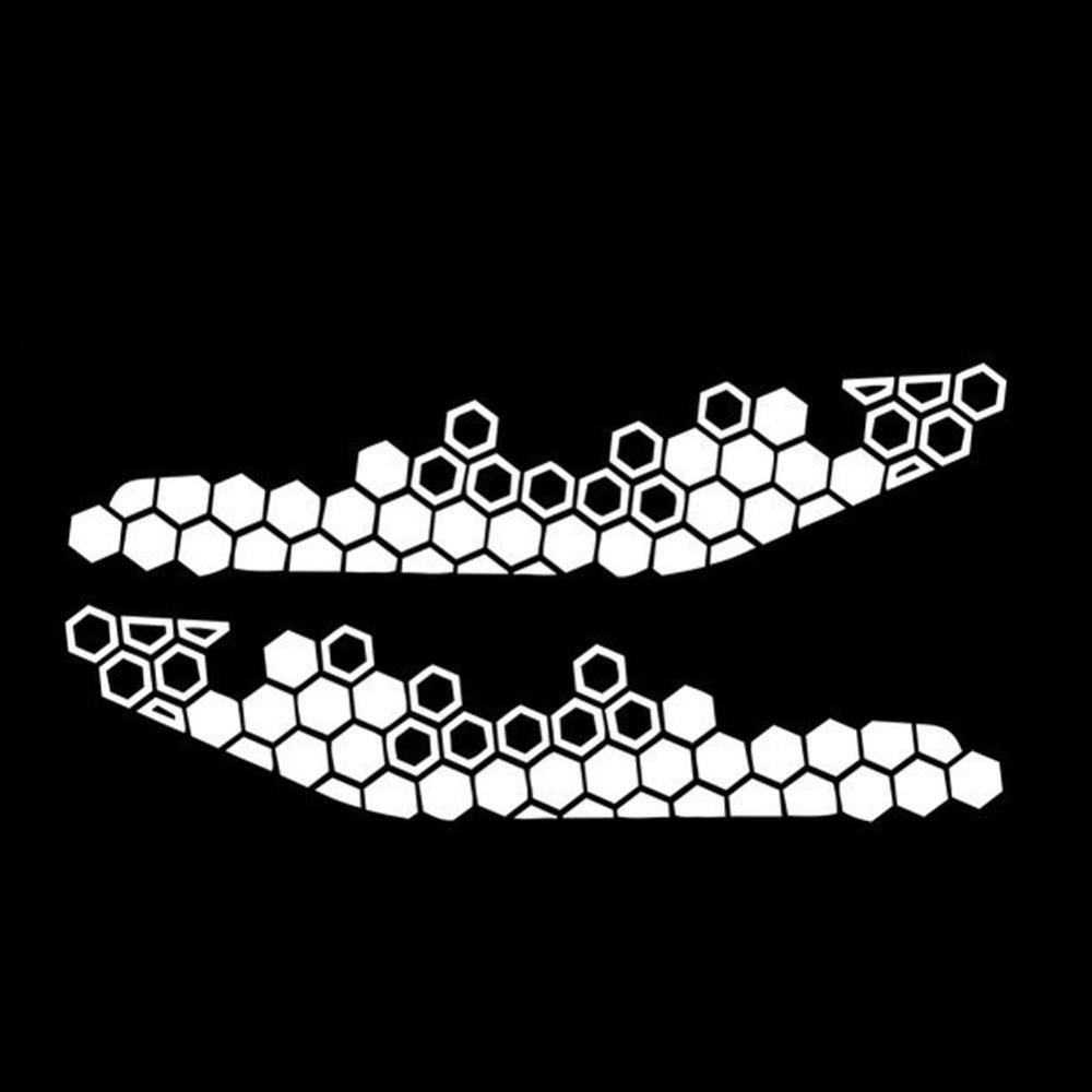 Set 2 Miếng Dán Hình Tổ Ong 39x9cm Chống Nước Trang Trí Mặt Trước Xe Mô Tô u2z9