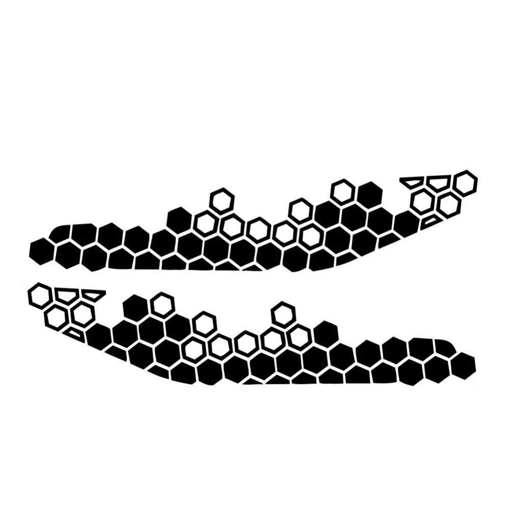 Set 2 Miếng Dán Hình Tổ Ong 39x9cm Chống Nước Trang Trí Mặt Trước Xe Mô Tô u2z9