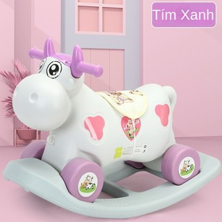 Bé scooter bò bập bênh ngựa bập bênh ngựa 2 trong 1 bập bênh ngựa scooter yoyo
