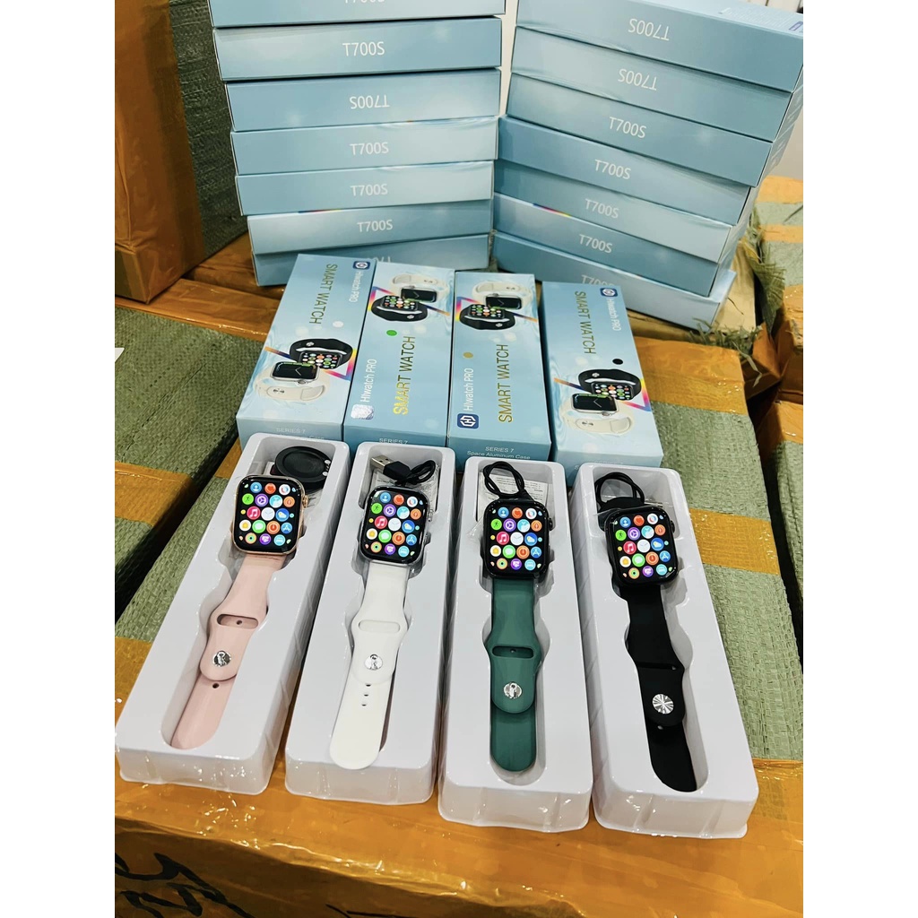 Đồng Hồ Thông Minh Smartwatch Nam Nữ Series 7 T700S Hiwatch Pro Viền Thép - Cảm Ứng Mượt Mà - Nghe Gọi - Kháng Nước IP67